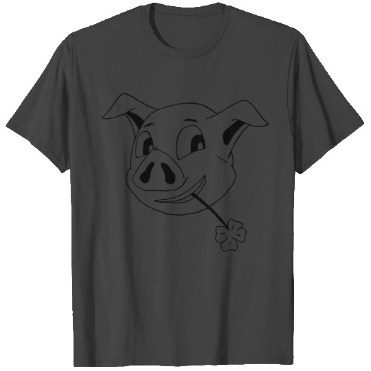 Pig of Luck Comic Piglet Farmer T Shirts