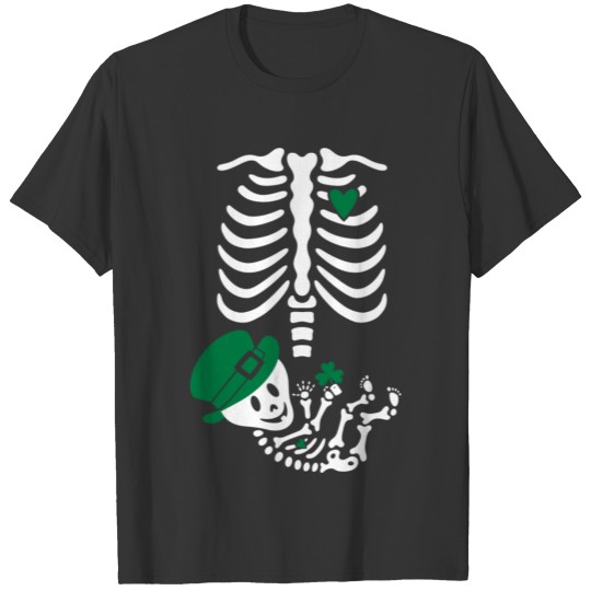 Gladditudes St Patick's Maternity Skeleton T-shirt