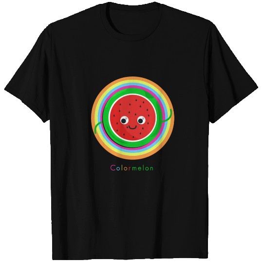 Funny colorful melon fruit rainbow gift idea T Shirts