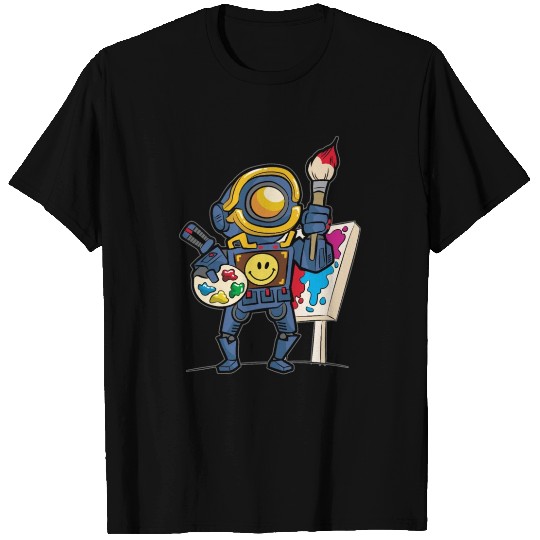 ROBOT COLORING Artist Brush Easel Pathfinder Gift T Shirts