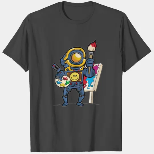 ROBOT COLORING Artist Brush Easel Pathfinder Gift T Shirts