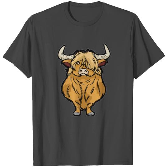 SCOTTISH HIGHLAND COW Scottland beef cattle bison T Shirts
