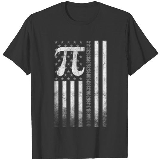 Pi Day American Flag T Shirts Love Math Geek Funny