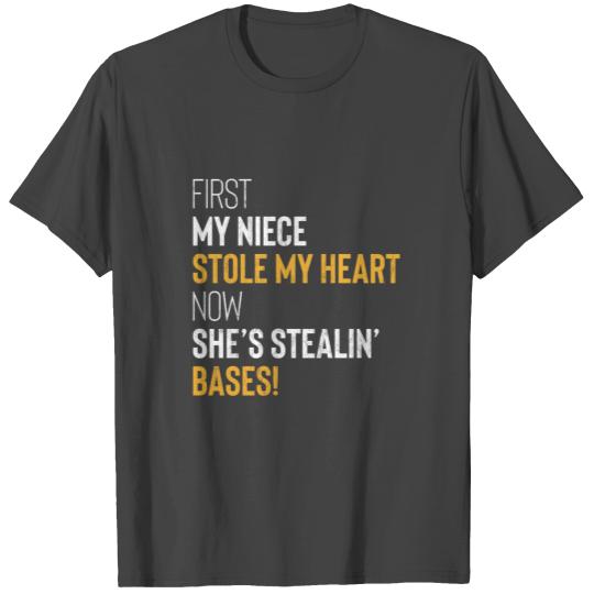 Softball Aunt - First My Niece Stole My Heart T Shirts