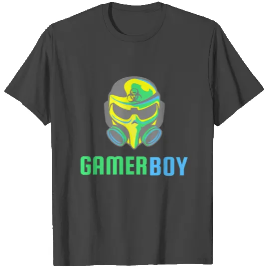 Gamer Boy Player Boy Toxic Gas Mask T Shirts
