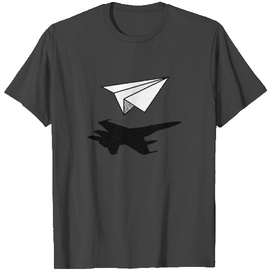 Paper Plane Fighter Jet T Shirts