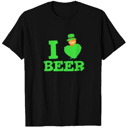 I love Beer - St patricks day, Goblin, Ireland gre T Shirts