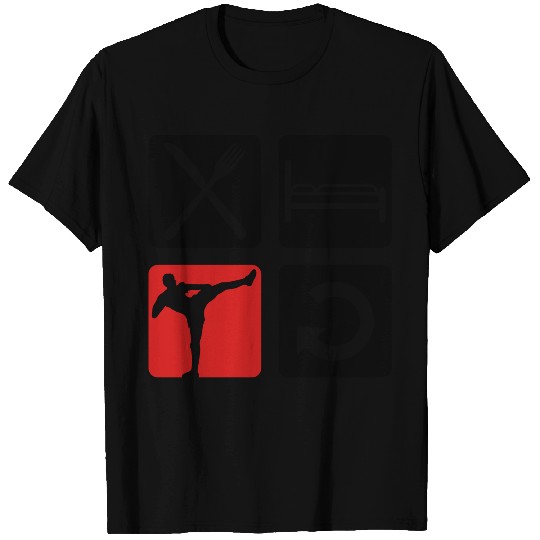 sleep eat repeat daily exercise kickboxer kickboxi T Shirts