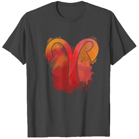 Aries Symbol Watercolor T Shirts