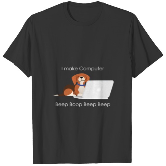 Cute and funny Computer Science IT Dog T-shirt