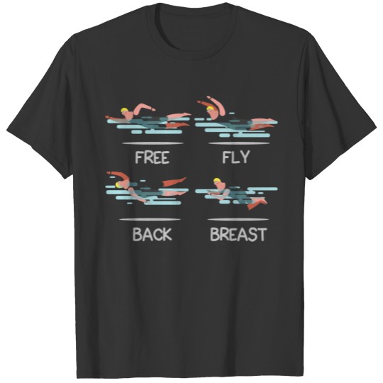 Funny Swimming - Strokes Water Exercise Sport T-shirt