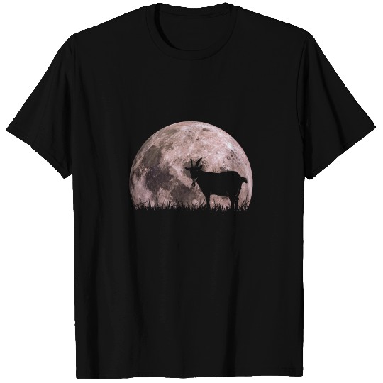 Goat Moon Meadow Moonlight Gift T Shirts