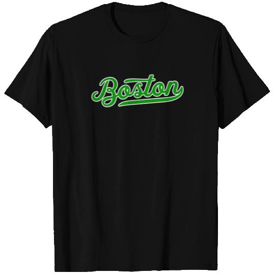 Lucky Boston Massachusetts Green Vintage Classic T Shirts