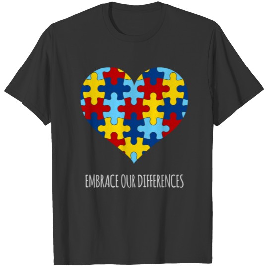 Autism Awareness Embrace our differences T-shirt