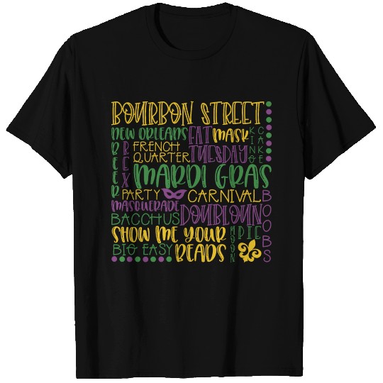 Mardi Gras Subway Art Costume T Shirts
