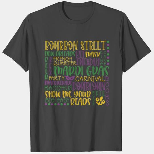 Mardi Gras Subway Art Costume T Shirts