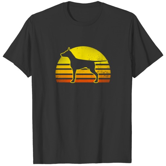 Doberman Pinscher Vintage Retro Sunset Gift T-shirt