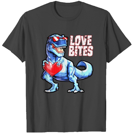 Valentines Day Dinosaur Love Bites T Shirts