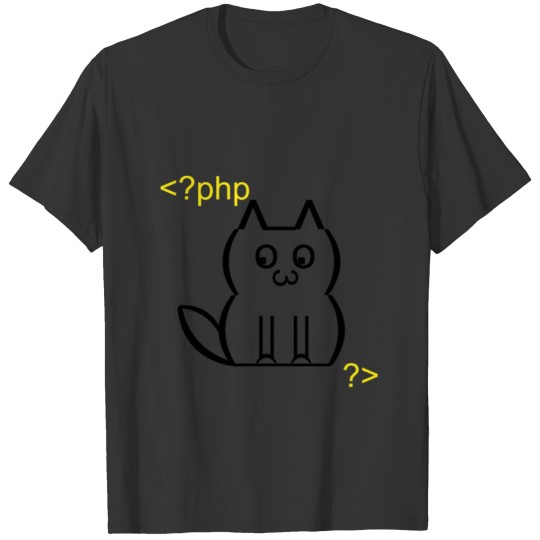 cat and code T-shirt