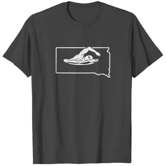 Swimming T Shirts South Dakota Swim Suit T Shirts