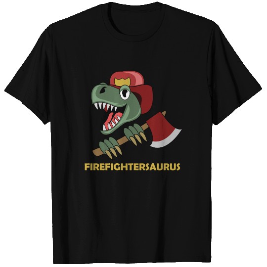 Fire Brigade Dino Dinosaur T Shirts Gift Funny