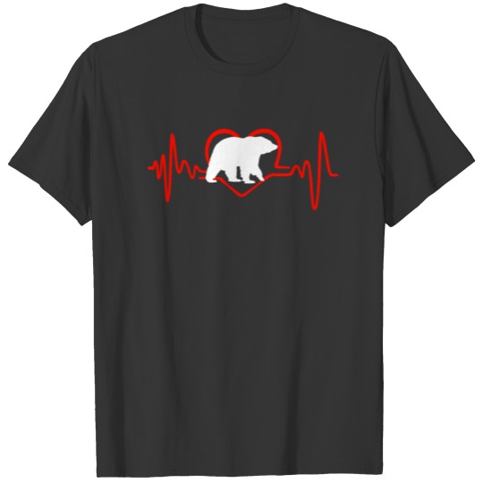 I Love Grizzly Bears Heartbeat T-shirt