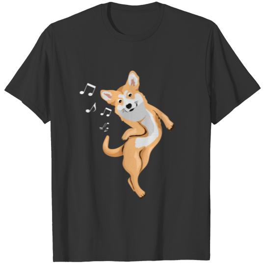 Dog Dancing Hobby Musical Notes Funny Cool Idea T-shirt