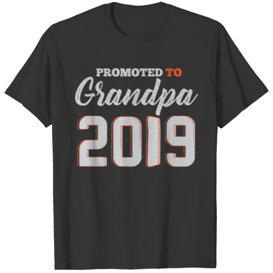Promoted To Grandpa 2019 Design Gift Ideas T-shirt