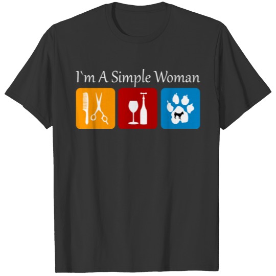 chihuahua simple woman Funny wine Drinker Fift T Shirts