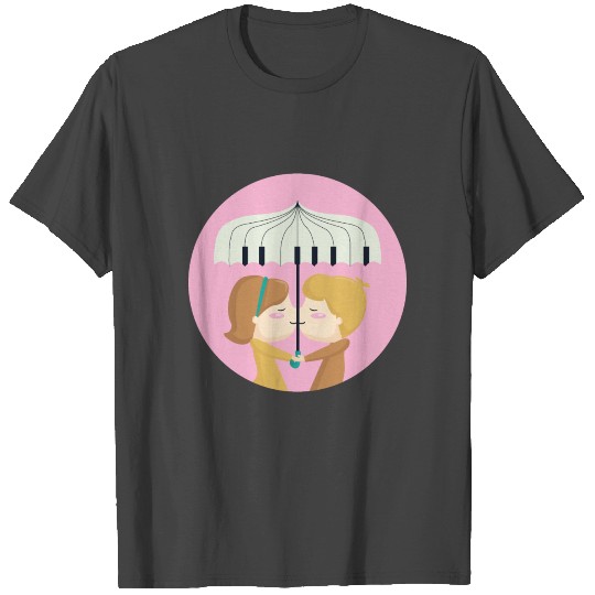 Piano / Umbrella / Piano / Lovers T Shirts