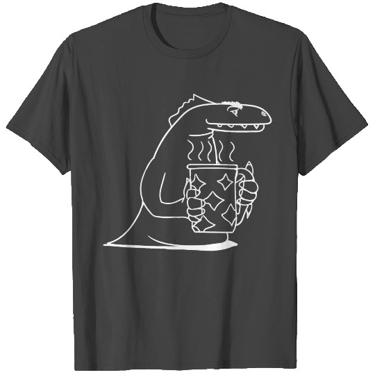 Dinosaur with coffee cup / Dino T Shirts