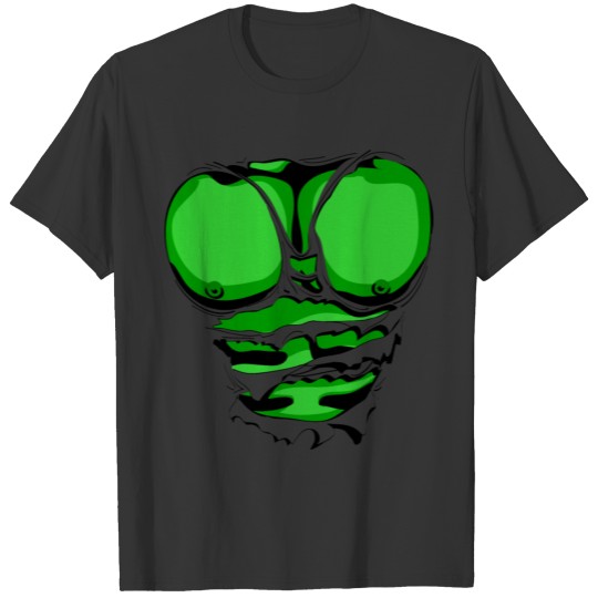 Ripped Muscles Green, six pack, chest T-shirt T-shirt