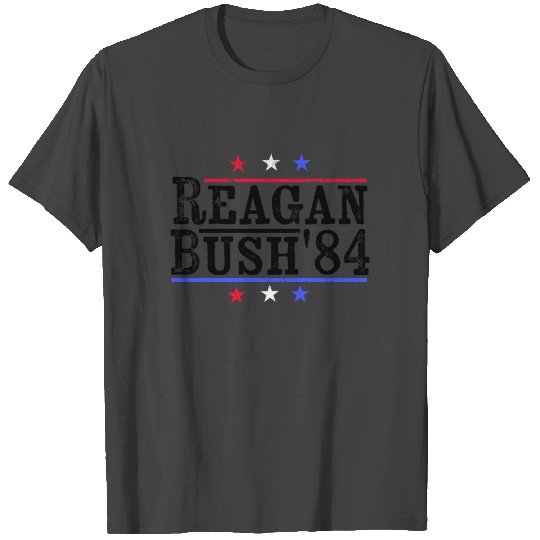 Vintage Reagan Bush 84 T Shirts President 1984 Mens