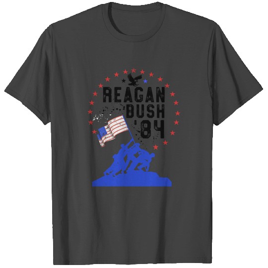 Vintage Reagan Bush 84 T Shirts President 1984 Mens
