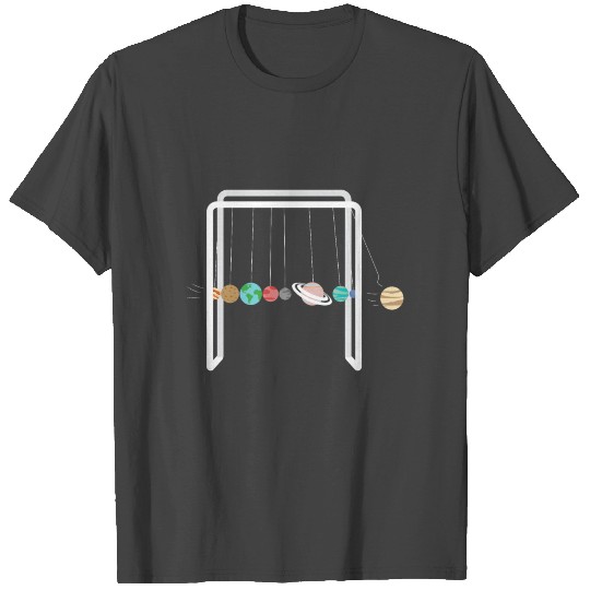 Solar System Planets Pendulum Space Science Nerd T Shirts