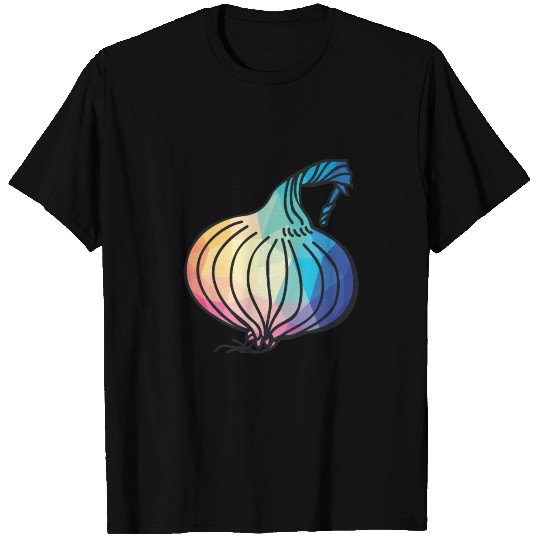 Low Poly Onion T Shirts Vegetarian and Fruit Lover