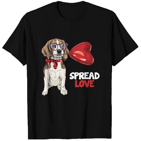 Dog spread love T Shirts