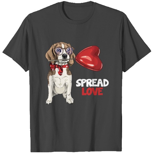 Dog spread love T Shirts