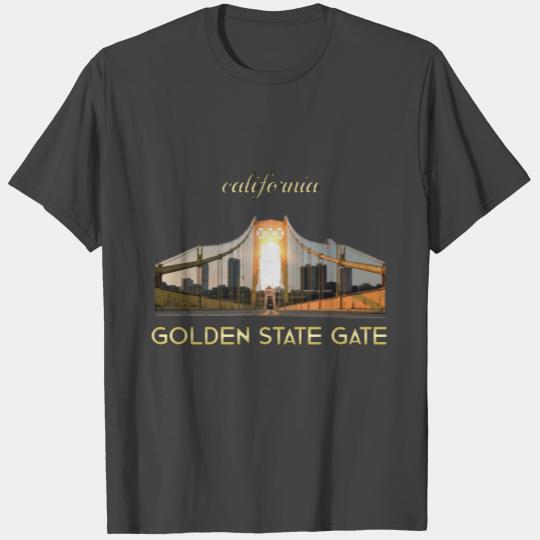 shiny california golden state gate T Shirts