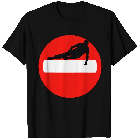 one way traffic sign parkour side vault T Shirts