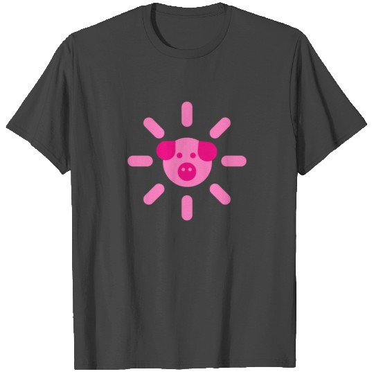 Pig piggy lucky piglet gift curly tail sweet pig T Shirts