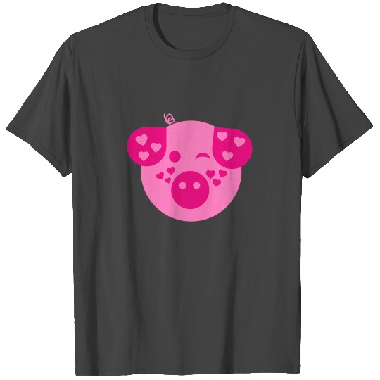 Pig piggy lucky piglet gift curly tail sweet pig T Shirts