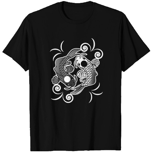 Ying Yang Koi Carp Karma Good And Evil Gift T Shirts