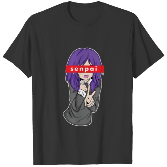 Sexy Anime Girl Senpai Manga Japan Gift T-shirt