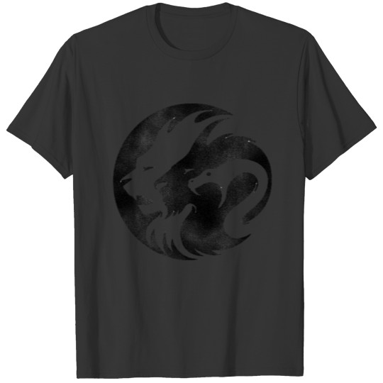 lion snake emblem black T Shirts