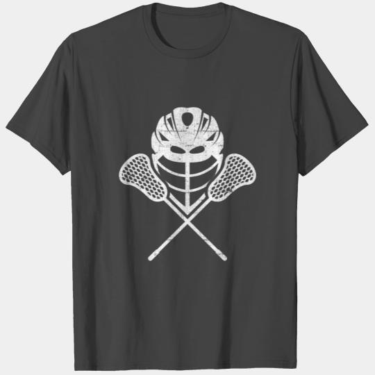 Lacrosse Helmet And Sticks Sports Player Gift T Shirts