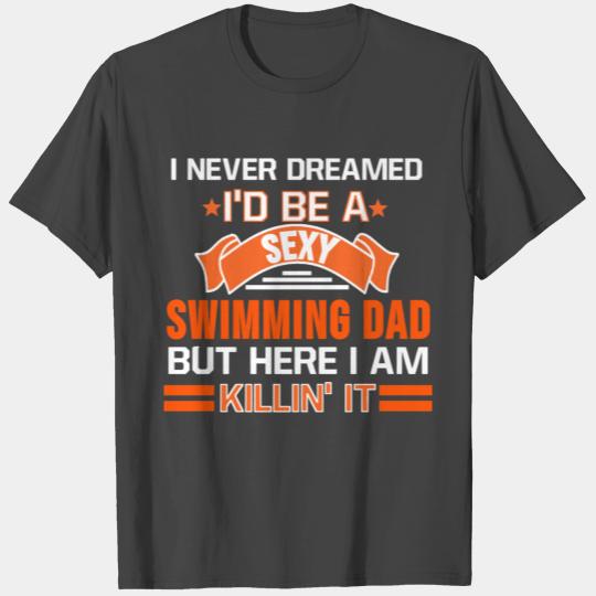 Swimming Dad T Shirts Swimmer Swim Swimsuit Gift