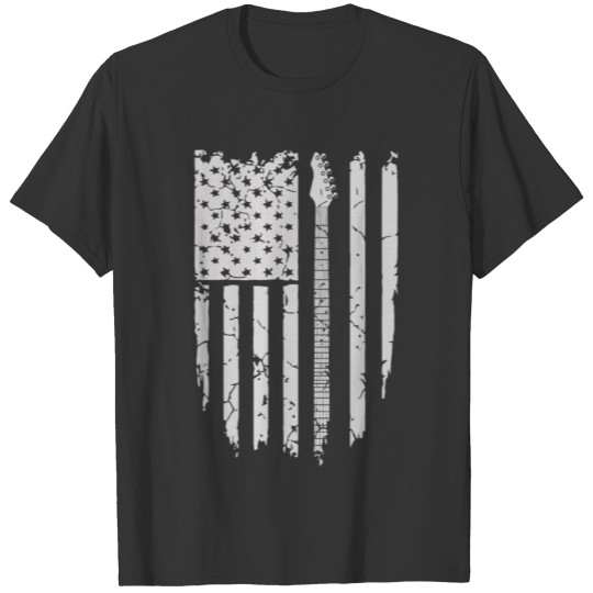 American Flag Patriotic Guitar Guitarist T-Shirt T-shirt