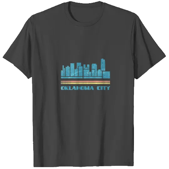 Oklahoma City T Shirts City Skyline Retro Cityscape