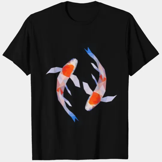Koi, Koi fish, fish polygon geometrisch T Shirts